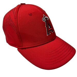 Los Angeles Angels Baseball Hat Cap‎ Unisex S/M Red Fitted Hat TeamMLB OC…